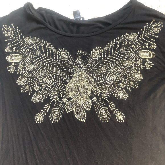 H&M black oversize t-shirt with firebird - Picture 2 of 6